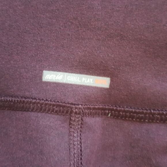 Aerie Ankle Tie Leggings Dark Purple Womens Size Medium - Picture 5 of 8